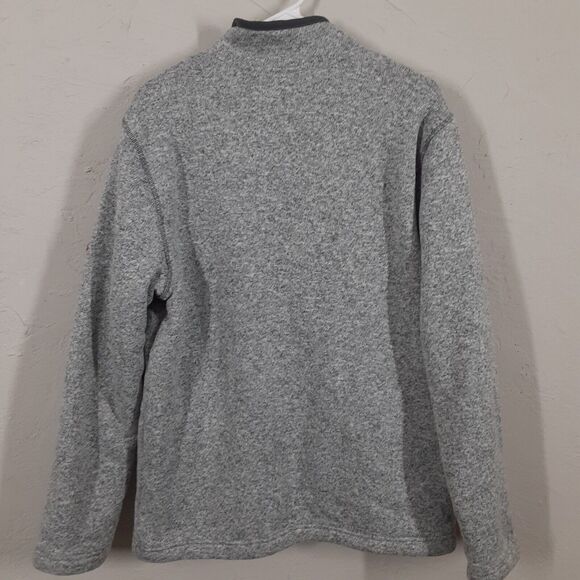 Orvis 1/4 Zip Sherpa Fleece Lined Pullover Sweater Heather Gray Mens Size M YKK - Picture 7 of 12